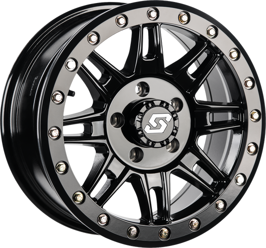 Sedona Clutch Beadlock Wheel 15x7 - Black with 5/4.5 Bolt Pattern (Part Number: A - S24B - 57012+25) - Kelly Motorsports