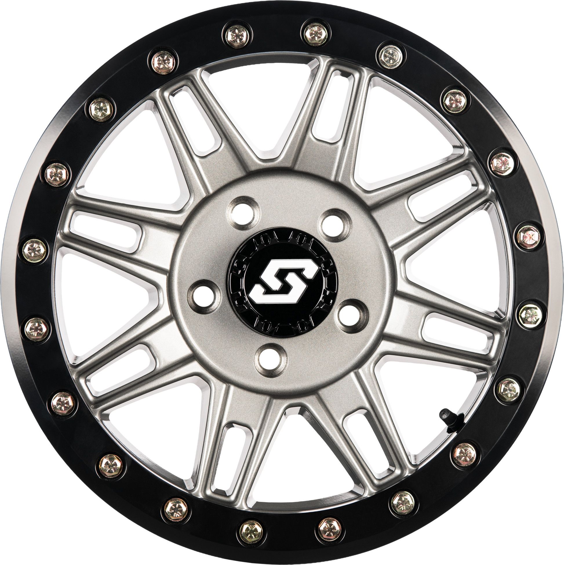 Sedona Clutch Beadlock Wheel 15x7 Gunmetal and Black - Part Number A - S24G - 56560+72 - Kelly Motorsports