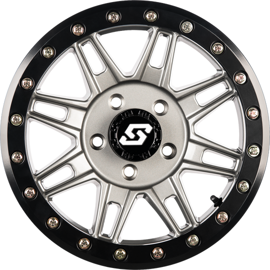 Sedona Clutch Beadlock Wheel 15x7 Gunmetal and Black - Part Number A - S24G - 56560+72 - Kelly Motorsports