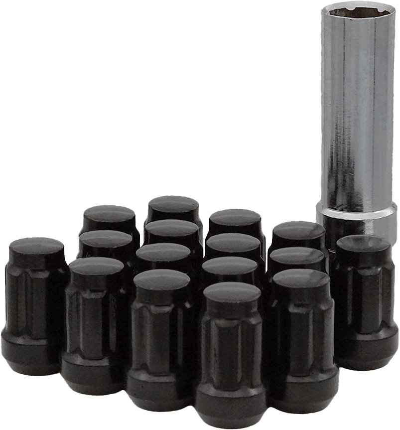 Sedona DFC-54015B 12mm x 1.50 Lock Style Lug Nuts with Key, Black, Pack of 16 - Kelly Motorsports