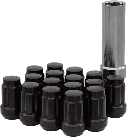 Sedona DFC-54015B 12mm x 1.50 Lock Style Lug Nuts with Key, Black, Pack of 16 - Kelly Motorsports