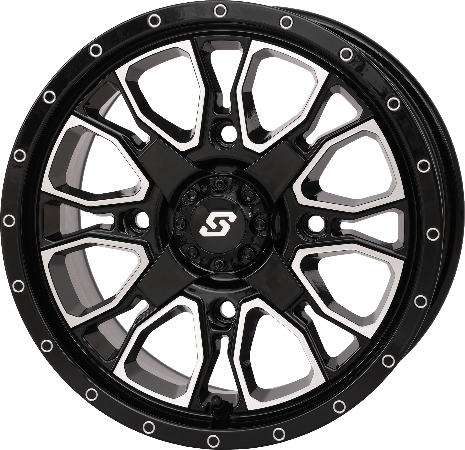 Sedona Fusion DD Wheel 14x7 with 6+1 Offset in Gloss Black/Machined Finish - Kelly Motorsports