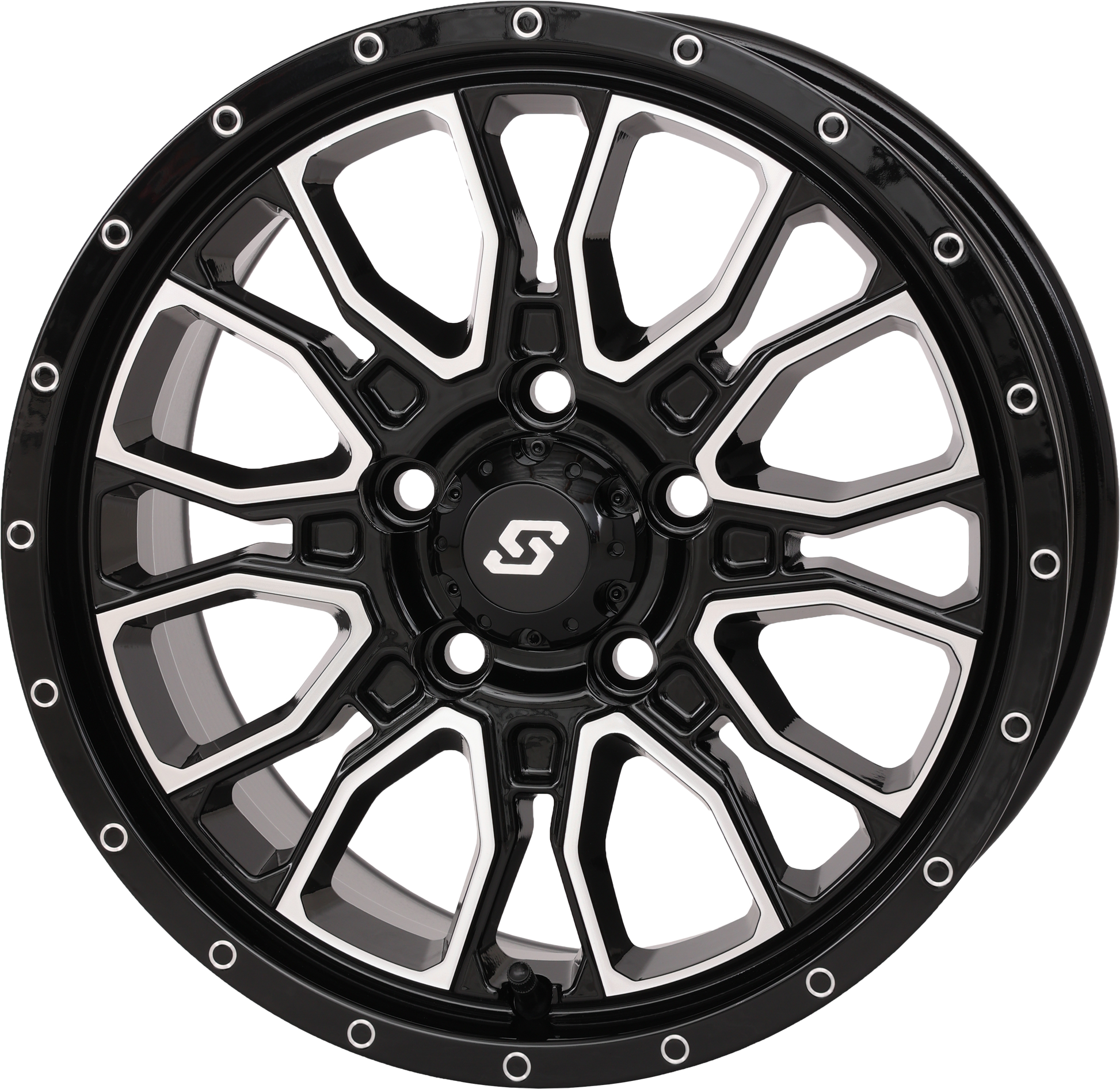Sedona Fusion Wheel 15x7 5+2 5/4.5 Gloss Black with Machined Accents - Kelly Motorsports