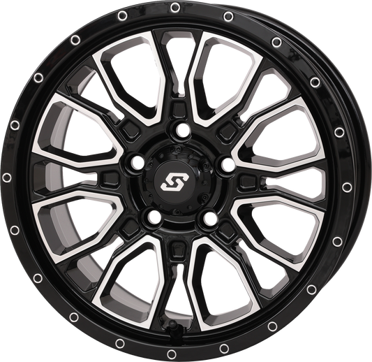 Sedona Fusion Wheel 15x7 5+2 5/4.5 Gloss Black with Machined Accents - Kelly Motorsports