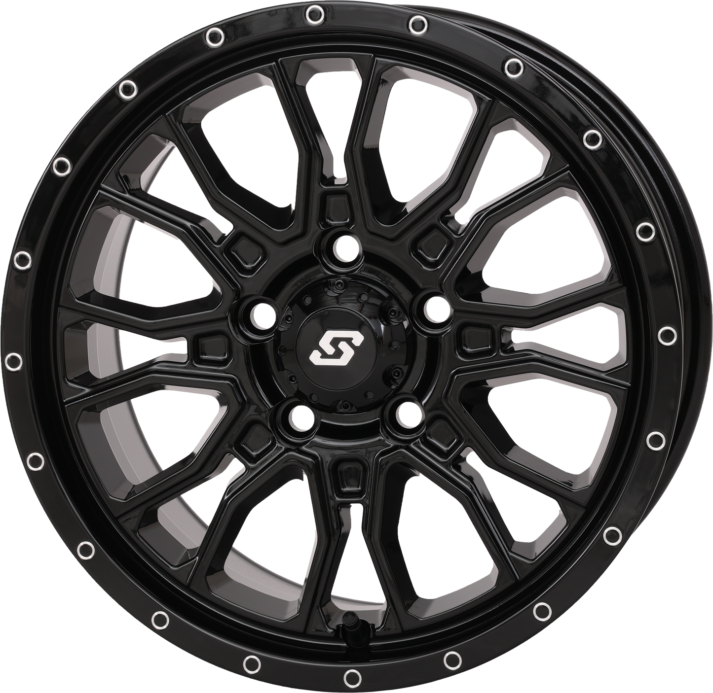 Sedona Fusion Wheel 15x7 Dual - Drilled Gloss Black with X Spoke Design - Kelly Motorsports