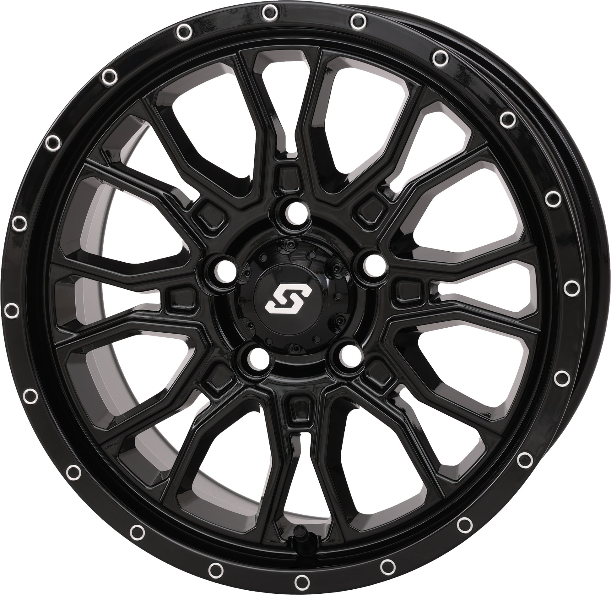 Sedona Fusion Wheel 15x7 Dual - Drilled Gloss Black with X Spoke Design - Kelly Motorsports