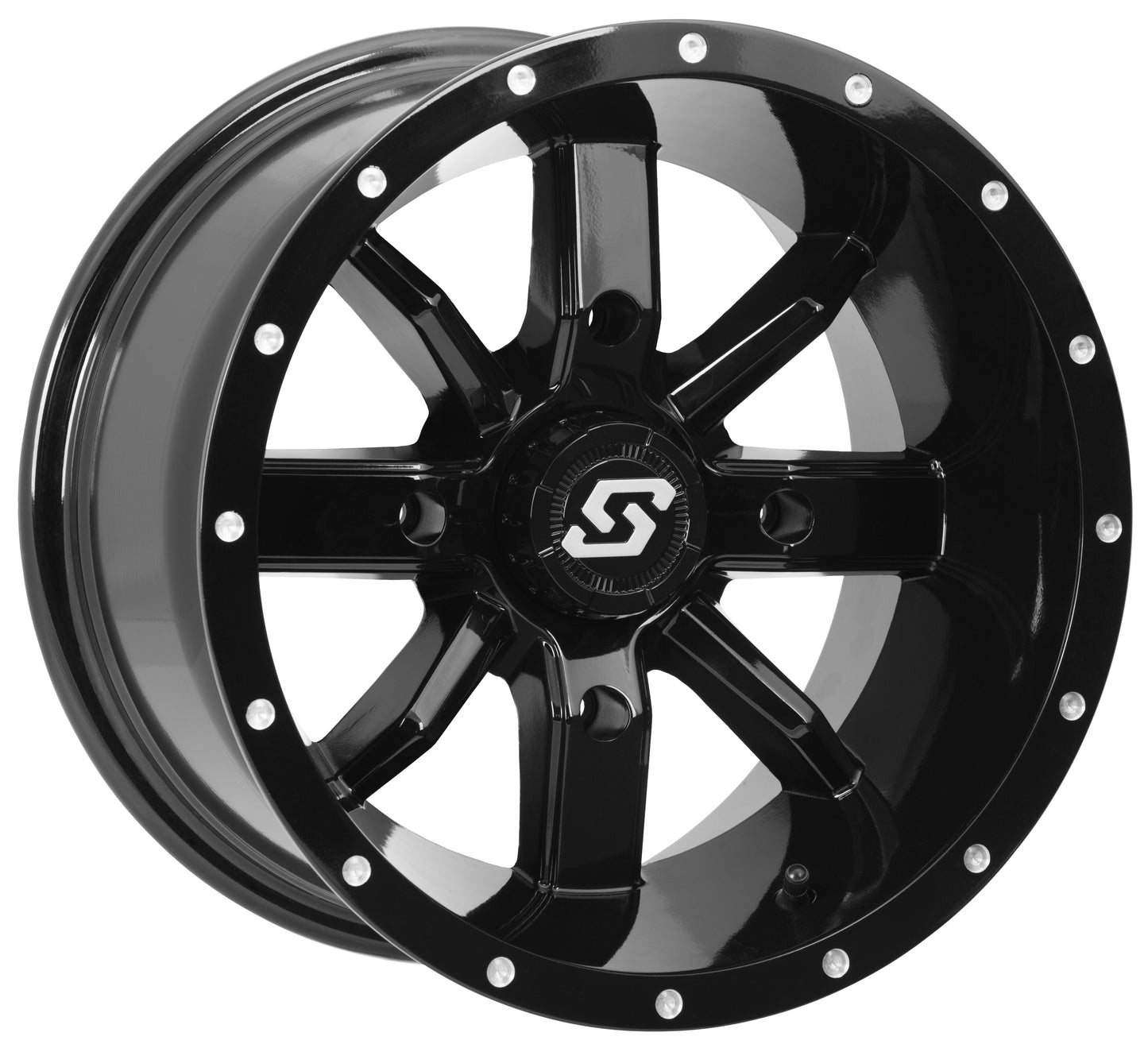 Sedona Hollow Point Wheel 14x8 4/156 4+4 Black by Sedona - Part A88B - 48056 - 44S - Kelly Motorsports