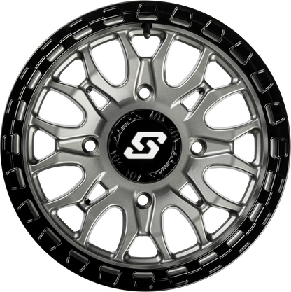 Sedona Ignition Wheel 14x7 Inches with 4/156 Bolt Pattern +10mm Offset in Gunmetal and Black - Kelly Motorsports