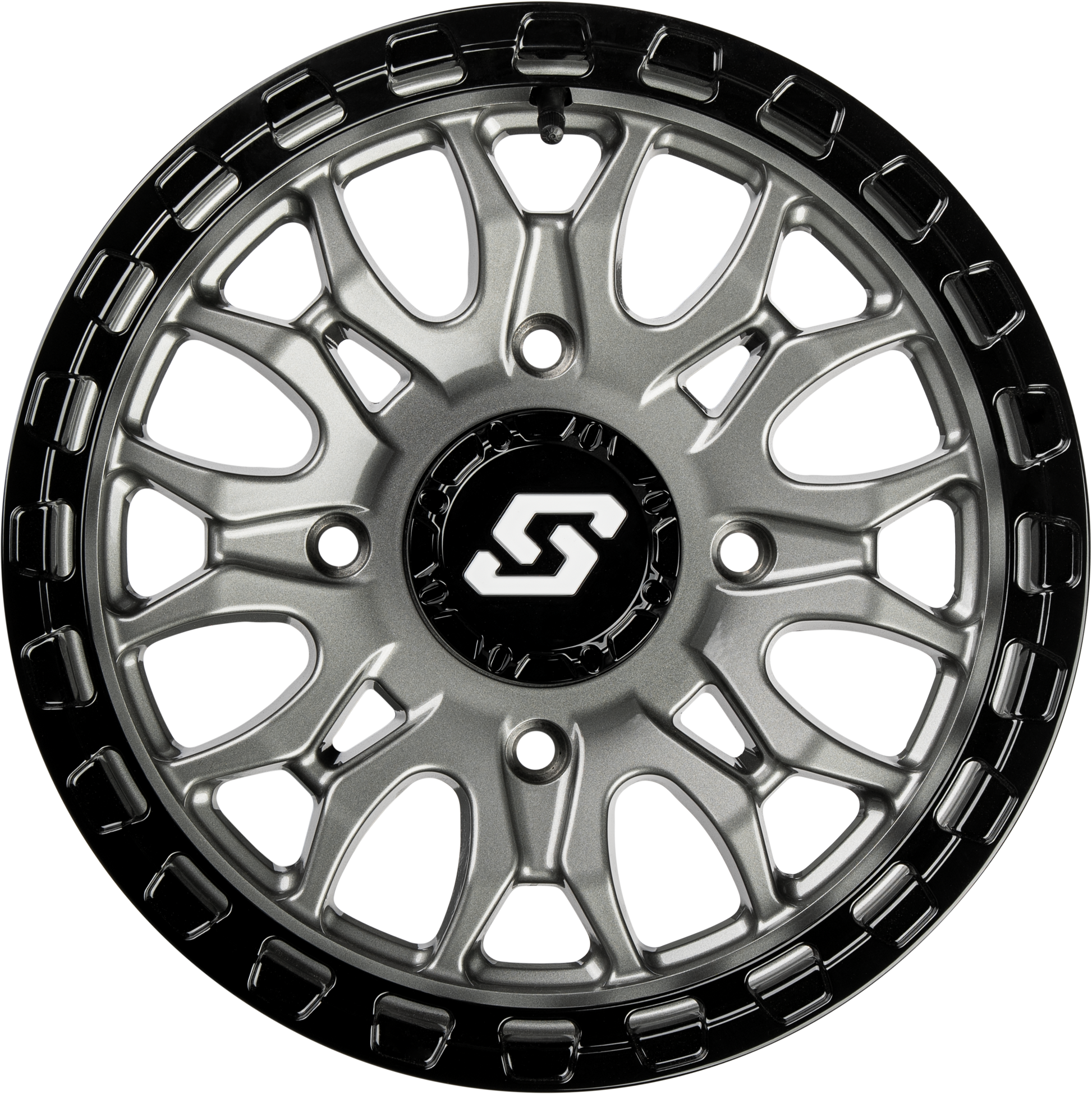 Sedona Ignition Wheel 15x7 Inches with 4/156 Bolt Pattern - Gunmetal and Black Finish - Kelly Motorsports