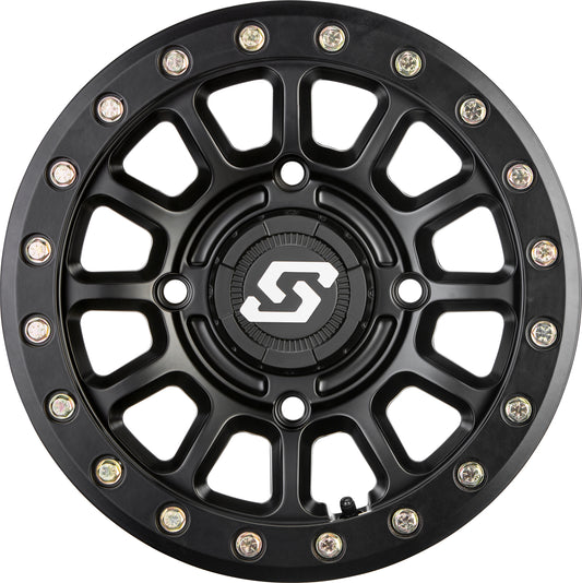 Sedona Sano Beadlock Wheel 14x7 - 4/110 Bolt Pattern, 5+2 Offset, Black - Kelly Motorsports