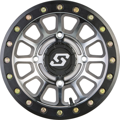 Sedona Sano Beadlock Wheel 15x6 - 4/137 Bolt Pattern, 5+1 Offset, Black/As Cast Finish - Kelly Motorsports