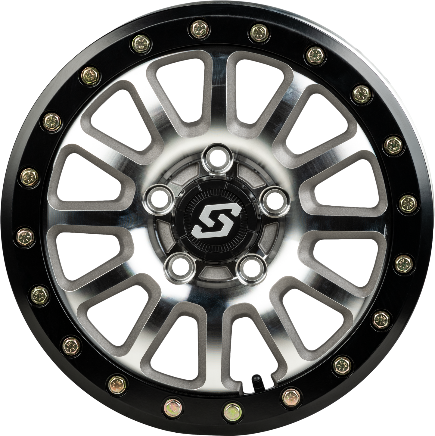 Sedona Sano Beadlock Wheel 15x7 - Black/As Cast for Polaris RZR Turbo R Models - Kelly Motorsports