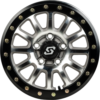 Sedona Sano Beadlock Wheel 15x7 - Black/As Cast for Polaris RZR Turbo R Models - Kelly Motorsports