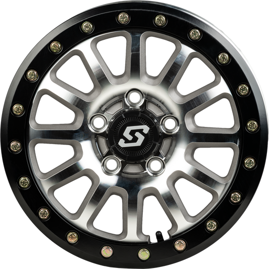 Sedona Sano Beadlock Wheel 15x7 - Black/As Cast for Polaris RZR Turbo R Models - Kelly Motorsports
