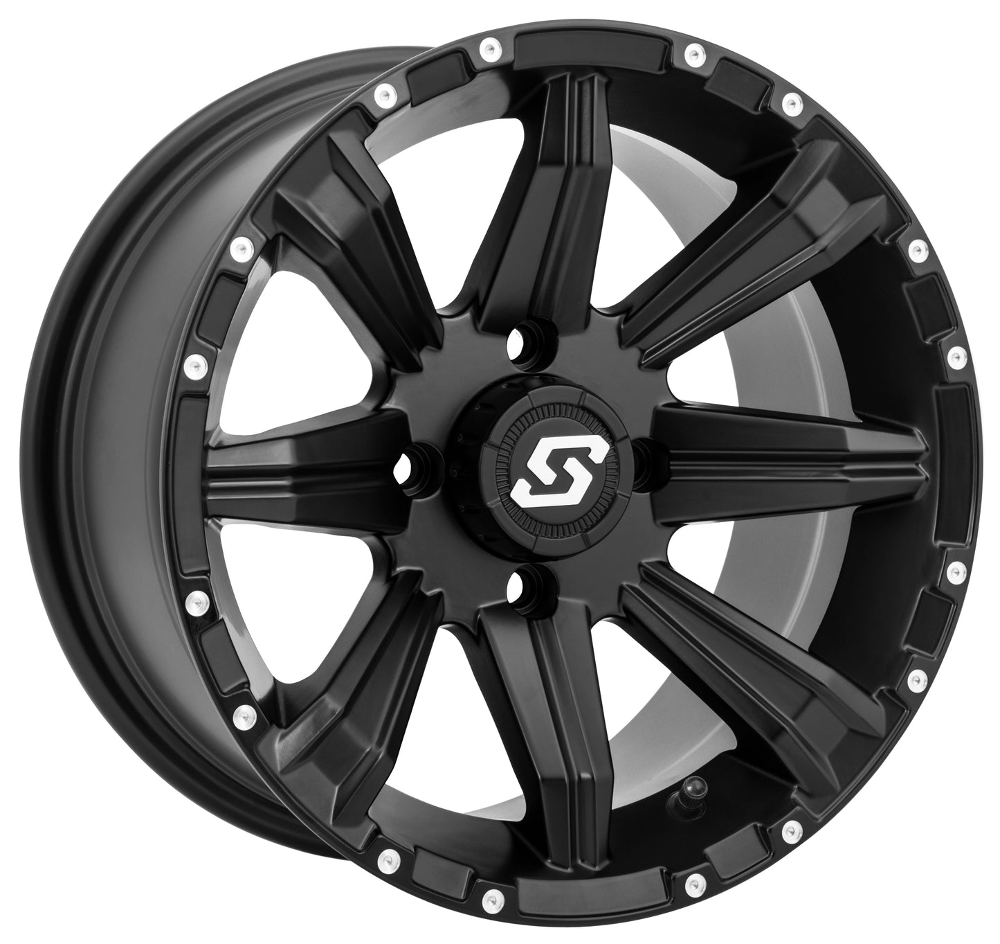 Sedona Sparx Wheel 14x7 Aluminum ATV/UTV Wheel with Satin Black Finish - Part A87B - 47037 - 52S - Kelly Motorsports