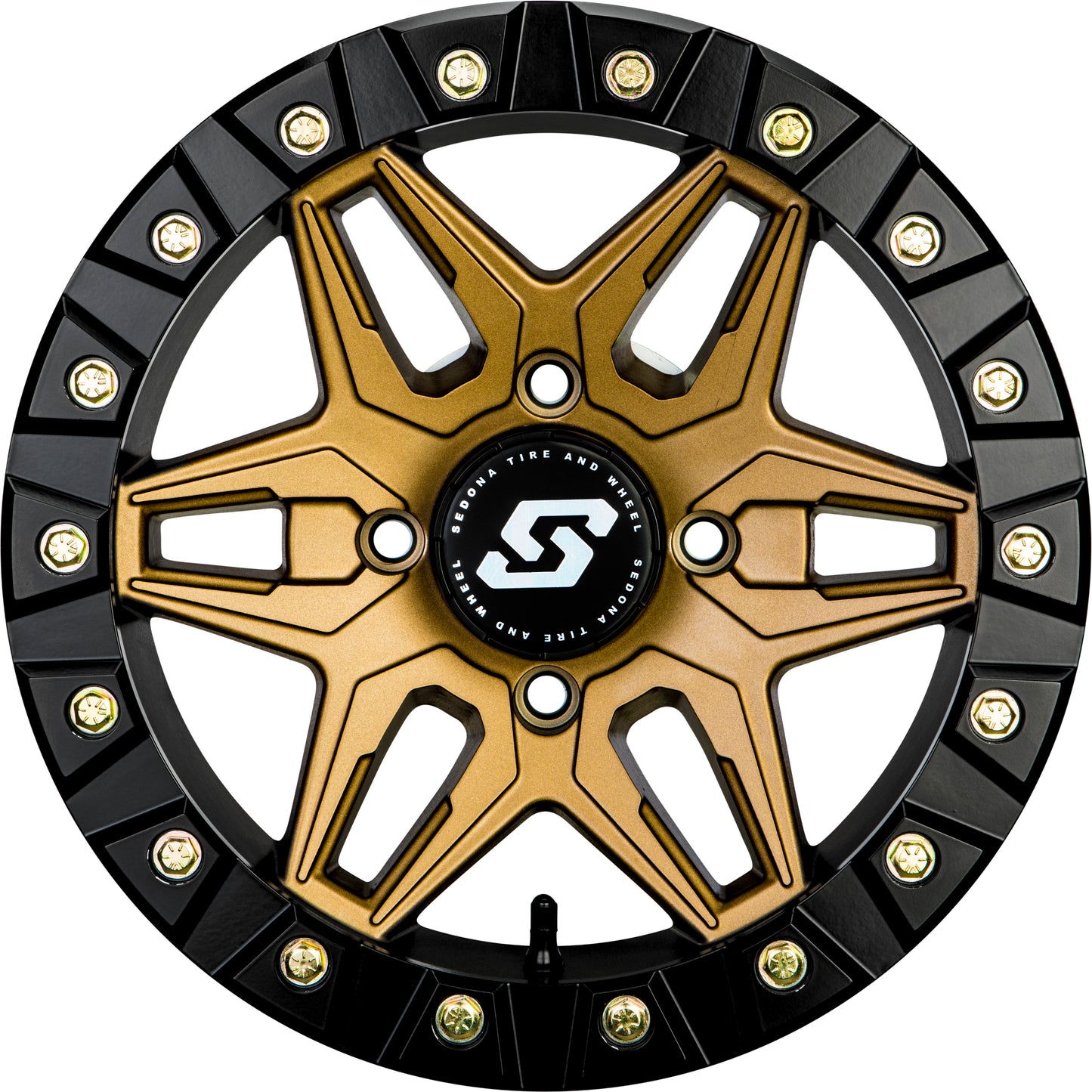 Sedona Split 6 Beadlock Wheel 14x7 inches - Bronze Finish, Part A72BZ - 47037 - 52S - Kelly Motorsports