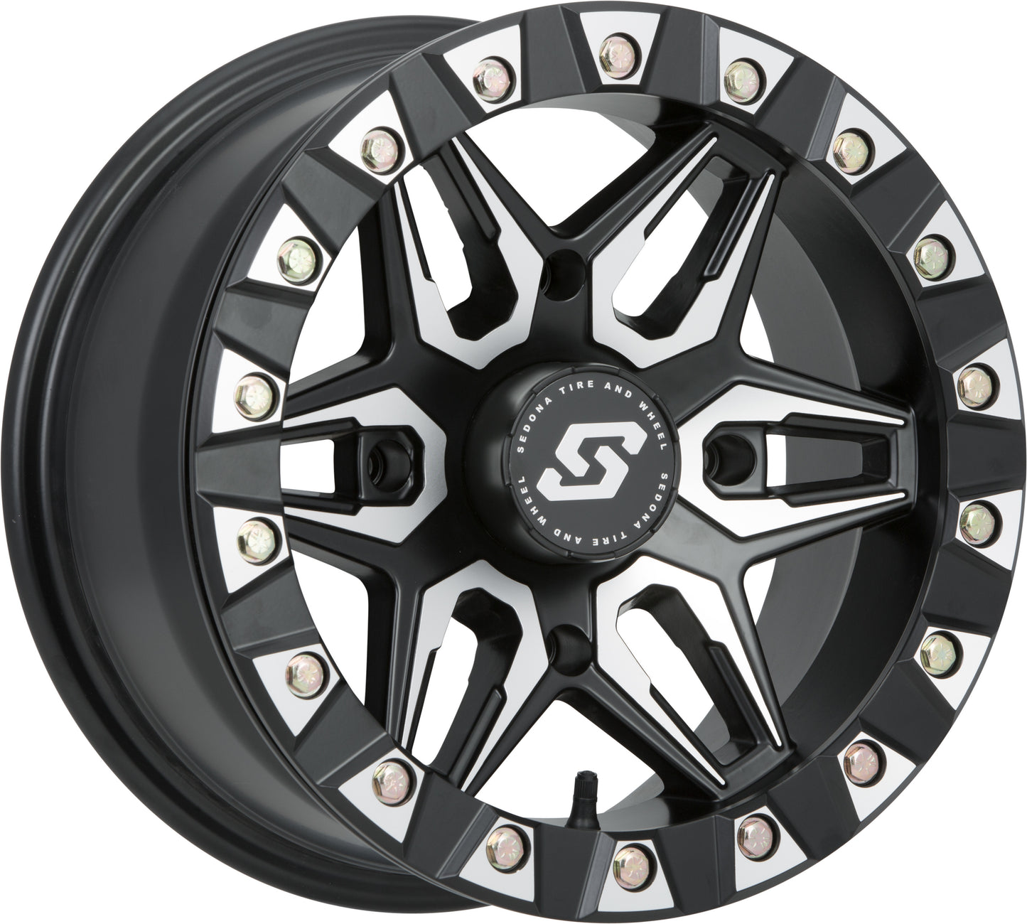 Sedona Split 6 Beadlock Wheel 14x7 with 4/156 Bolt Pattern and Machined Finish - Kelly Motorsports
