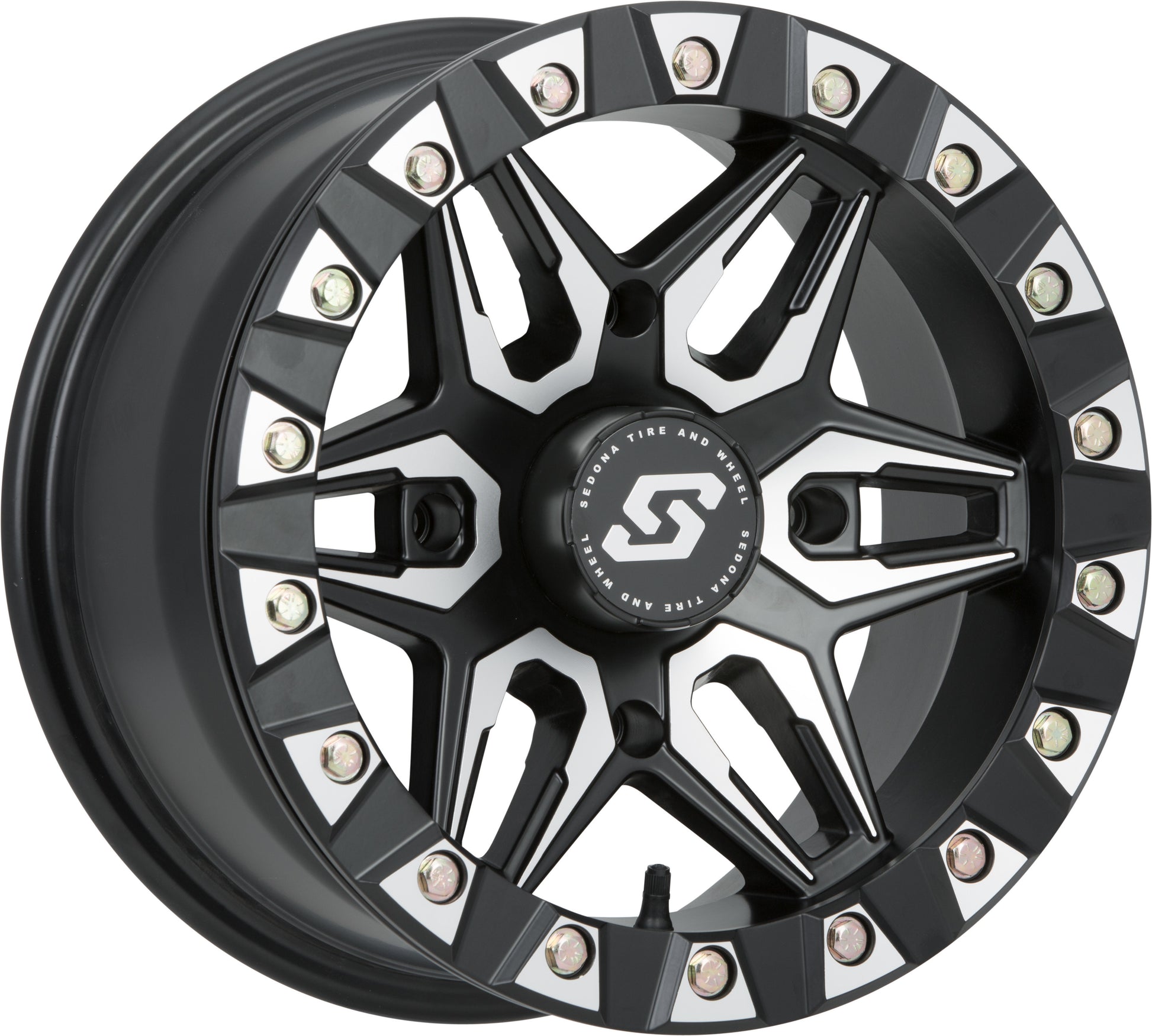 Sedona Split 6 Beadlock Wheel 14x7 with 4/156 Bolt Pattern and Machined Finish - Kelly Motorsports