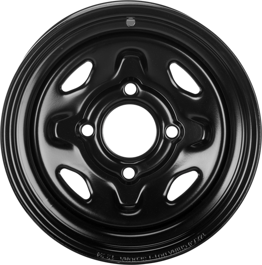 Sedona Steel 12x7 4/110 5+2 Black Front Wheel - Part Number 570 - 9002 - Kelly Motorsports