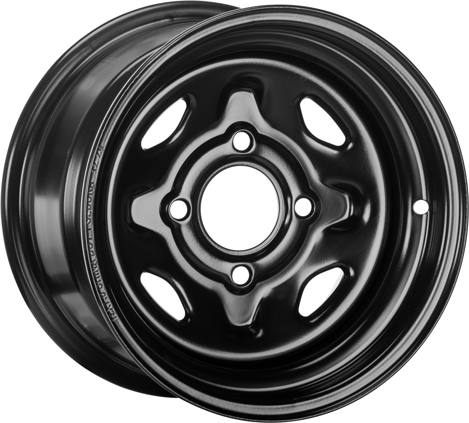 Sedona Steel 12x7 Inch Wheel Part Number 570 - 9005 with Black Finish - Kelly Motorsports