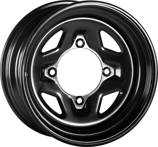 Sedona Steel 14x7 4/156 4+3 Black Wheel - Part Number 570 - 9007 - Kelly Motorsports
