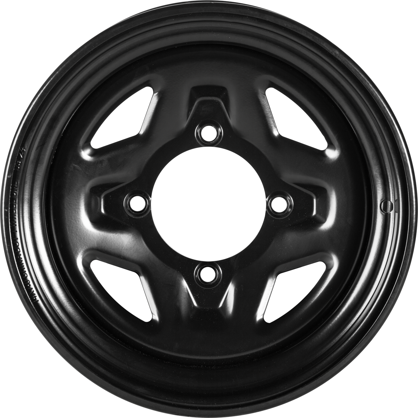Sedona Steel 14x7 Wheel with 4/137 Bolt Pattern and 4+3 Offset - Black Finish - Kelly Motorsports