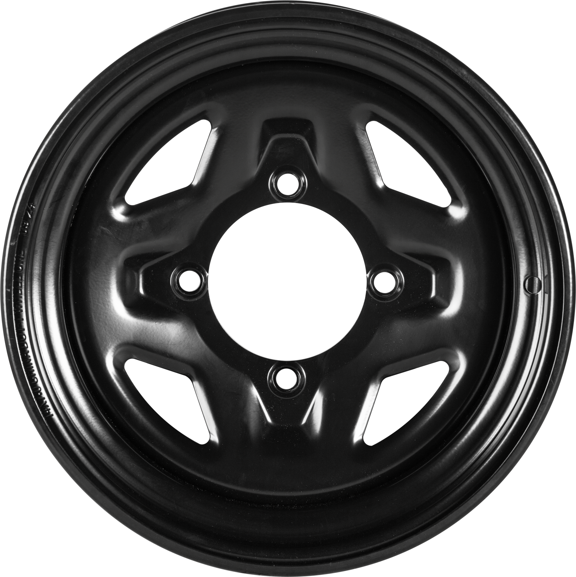 Sedona Steel 14x7 Wheel with 4/137 Bolt Pattern and 4+3 Offset - Black Finish - Kelly Motorsports