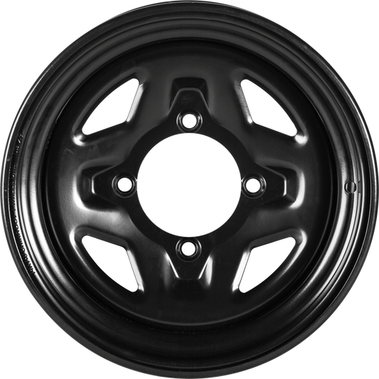 Sedona Steel 14x7 Wheel with 4/137 Bolt Pattern and 4+3 Offset - Black Finish - Kelly Motorsports