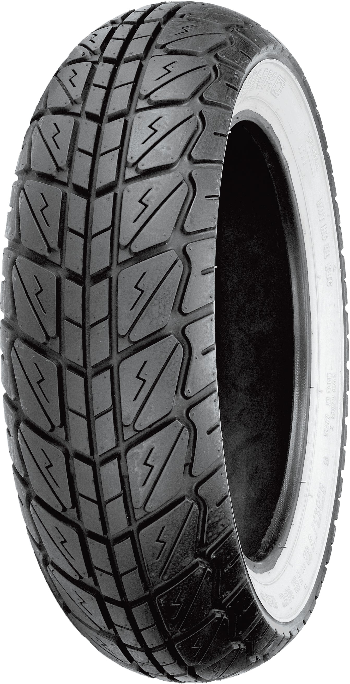 Shinko 87 - 4259 Tire 723 Series 12 - inch White Wall Scooter Tire - High - Speed P Rating - Kelly Motorsports