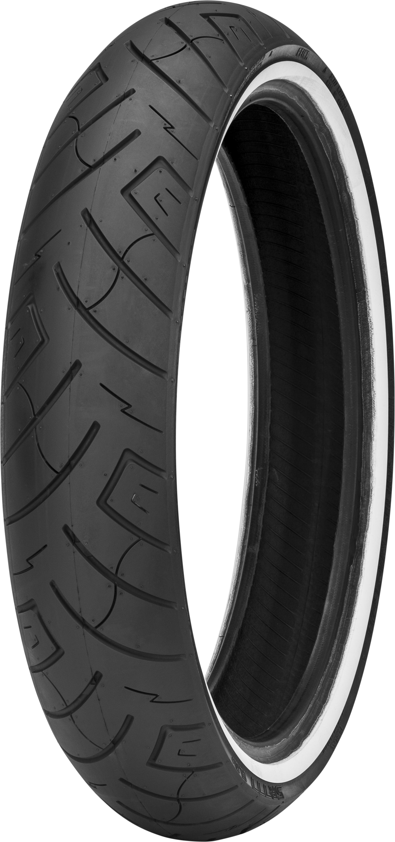 Shinko Tire 87 - 4584 Cruiser Heavy Duty Front with White Sidewalls – 120/70 - 21 68V Bias Belted for Yamaha V - Twin and Cruiser Models - Kelly Motorsports
