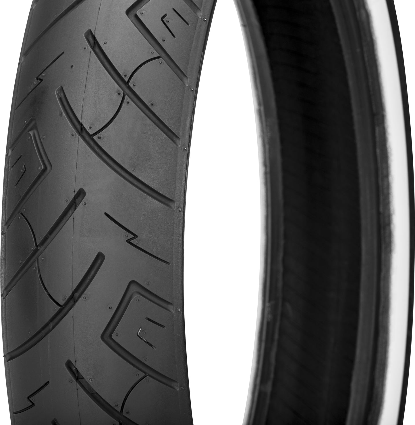 Shinko Tire 87 - 4584 Cruiser Heavy Duty Front with White Sidewalls – 120/70 - 21 68V Bias Belted for Yamaha V - Twin and Cruiser Models - Kelly Motorsports