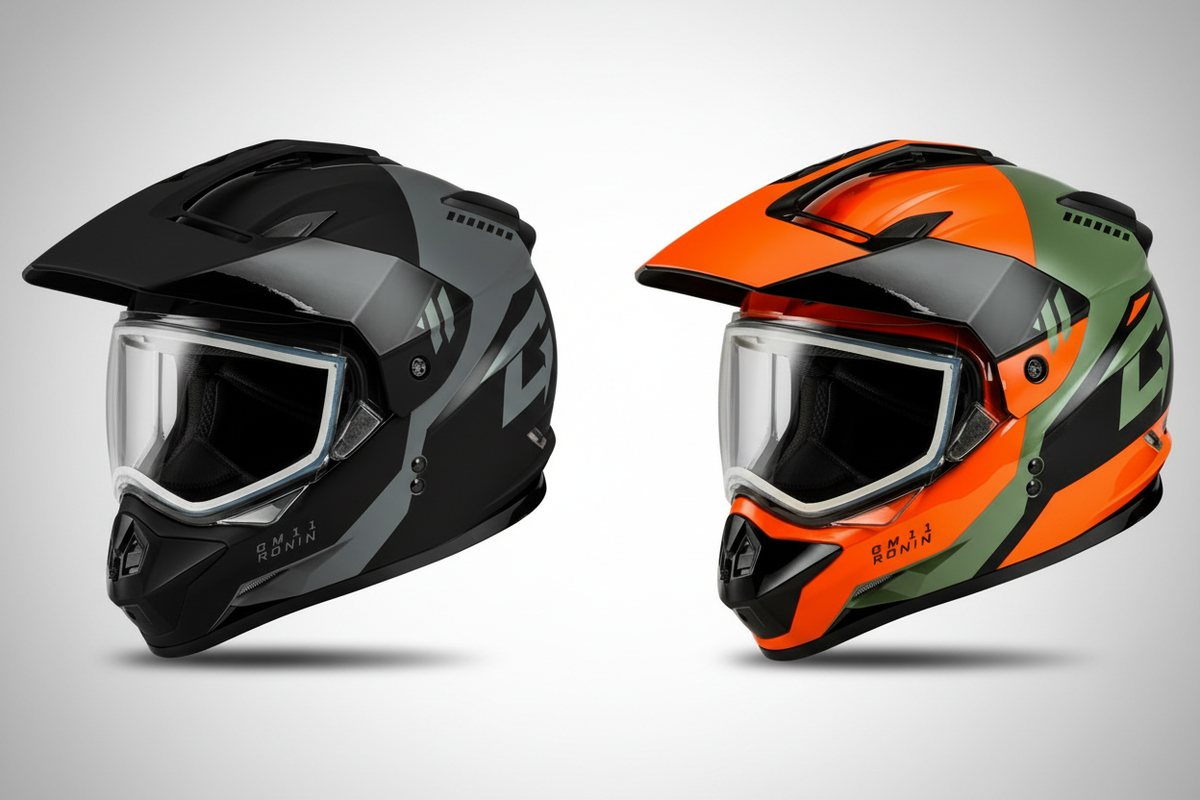 Side-by-side helmets on a light background