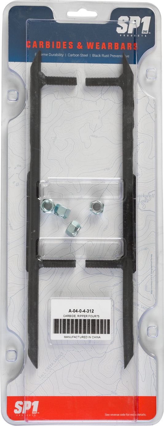 SP1 Ripper Four75 Carbides for Ski Tracks - Model A - 04 - 0 - 4 - 312 - Kelly Motorsports