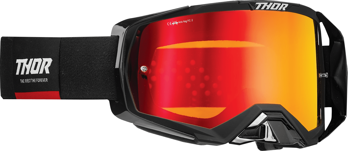 THOR Activate Goggle Black/Red with Iridium Mirror Lens - Part 2601-2794 - Kelly Motorsports