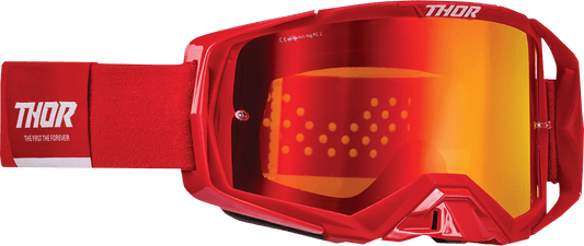 THOR Activate Goggle - Red/White with Iridium Mirror Lens (Part No. 2601-2792) - Kelly Motorsports