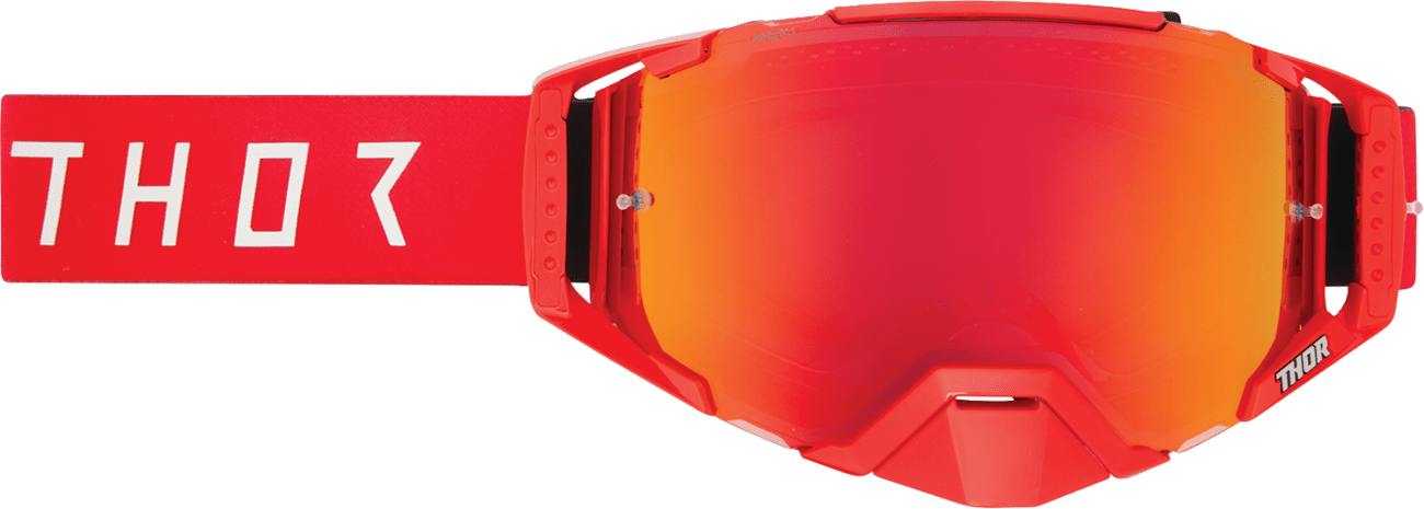 THOR Ascend LTD Goggle - Synth Red with Red Mirror Lens (Part 26014024) - Kelly Motorsports