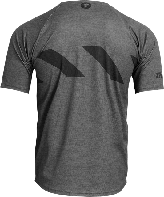 THOR Assist Hazard Short-Sleeve Jersey - Charcoal/Heather, XS - MTB & e-MTB Performance - Kelly Motorsports
