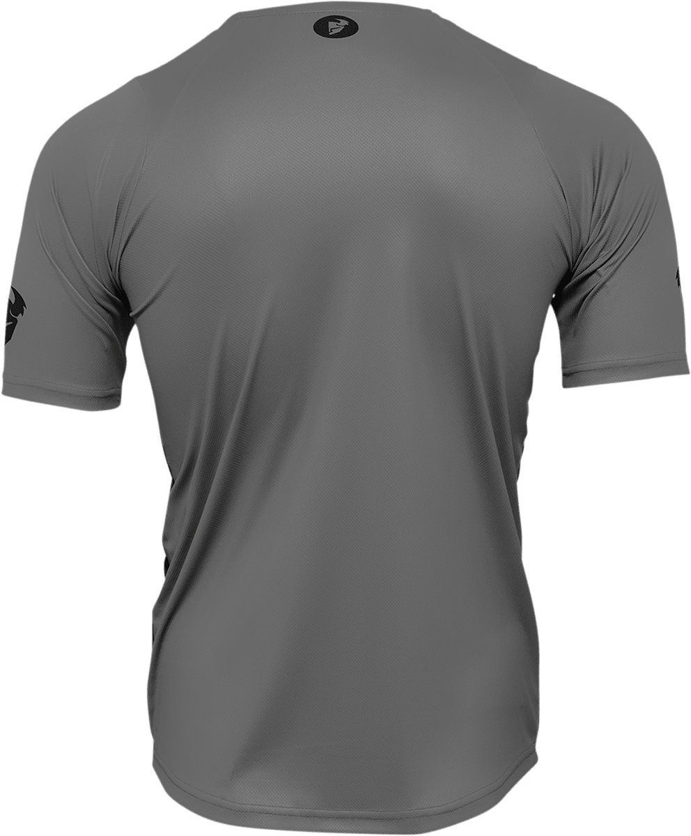 THOR Assist React Short-Sleeve Jersey - Gray/Purple for MTB and e-MTB Performance, Part 5120-0176 - Kelly Motorsports