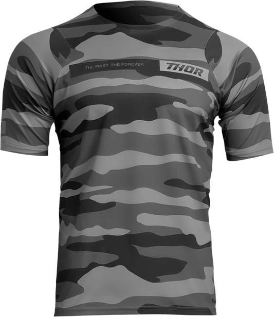 THOR Assist Short-Sleeve Jersey - Camo Dark Gray, Size Small - Part 5020-0026 - Kelly Motorsports