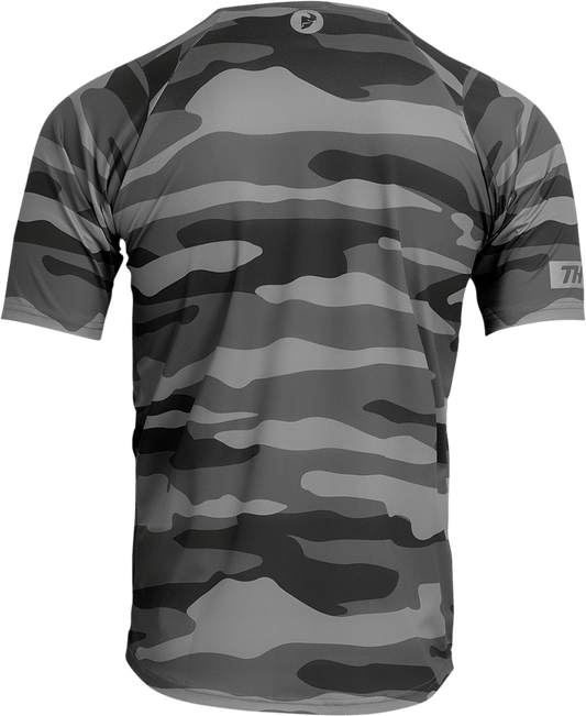 THOR Assist Short-Sleeve Jersey - Camo Dark Gray - XS | MTB & e-MTB Performance - Kelly Motorsports