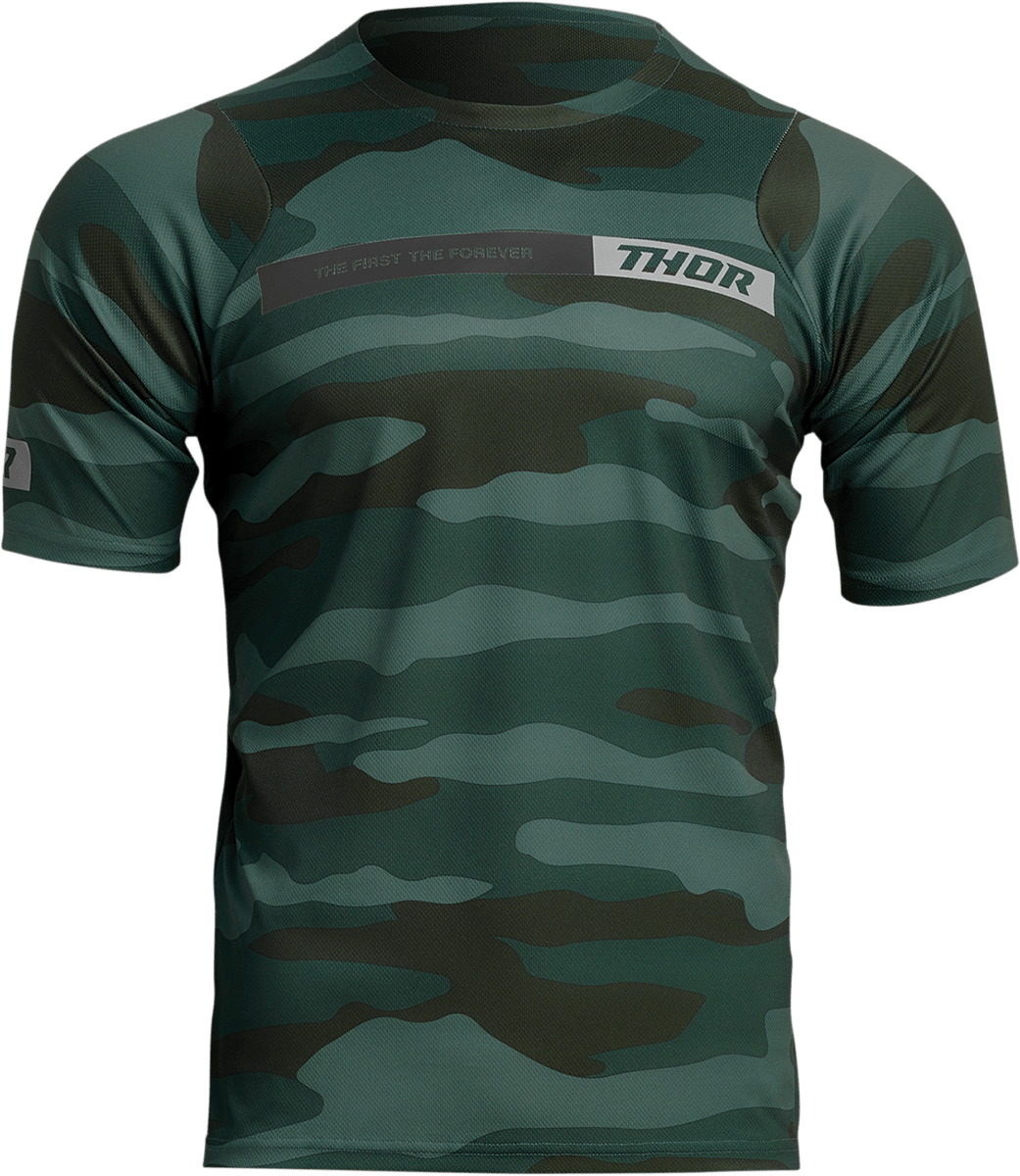 THOR Assist Short-Sleeve Jersey - Camo Green - Small, Model 5020-0020 - Kelly Motorsports