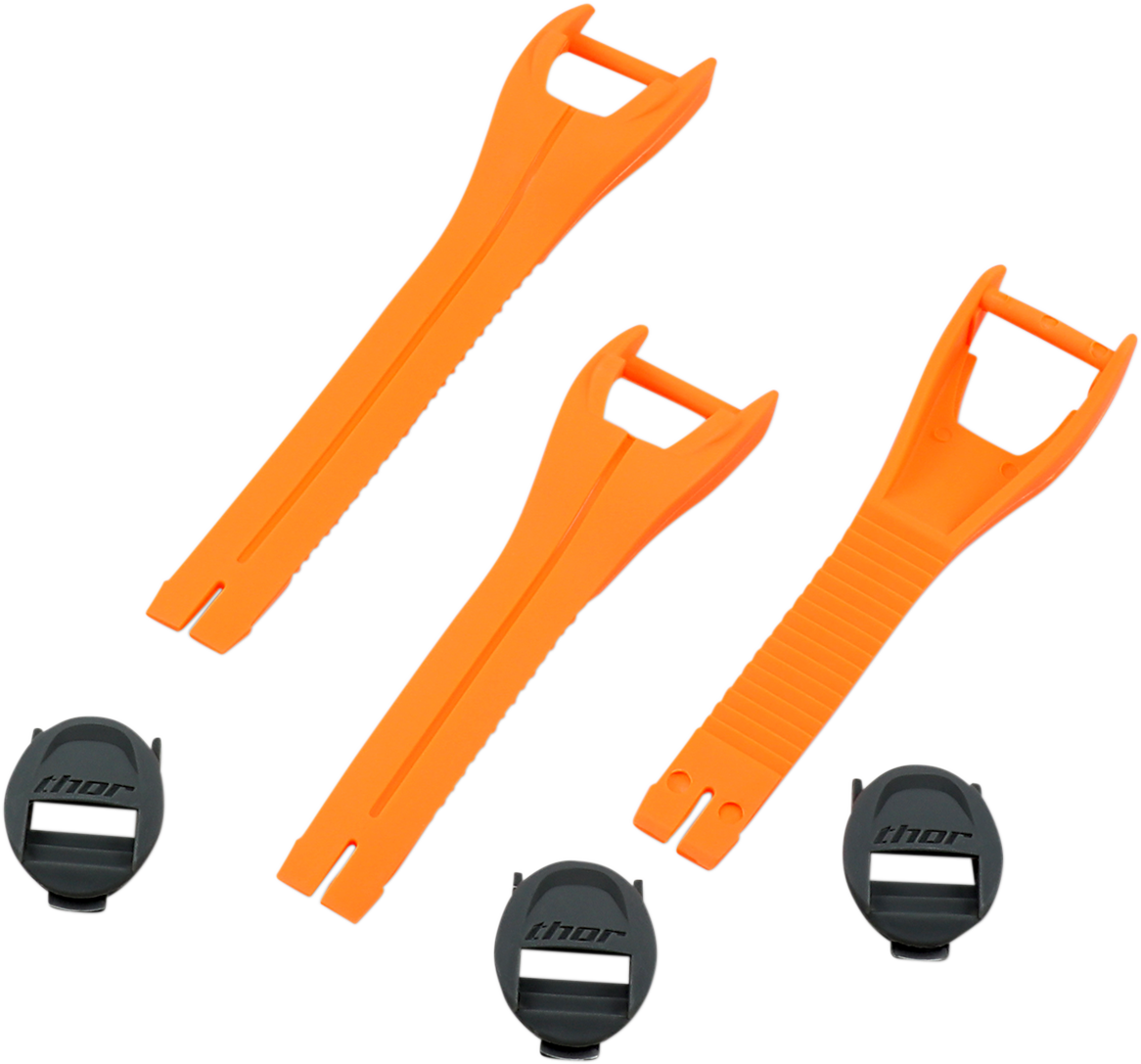 THOR Blitz XP MX Youth Boot Straps - Orange, Size 1 - 7 - Part 3430 - 0878 - Kelly Motorsports