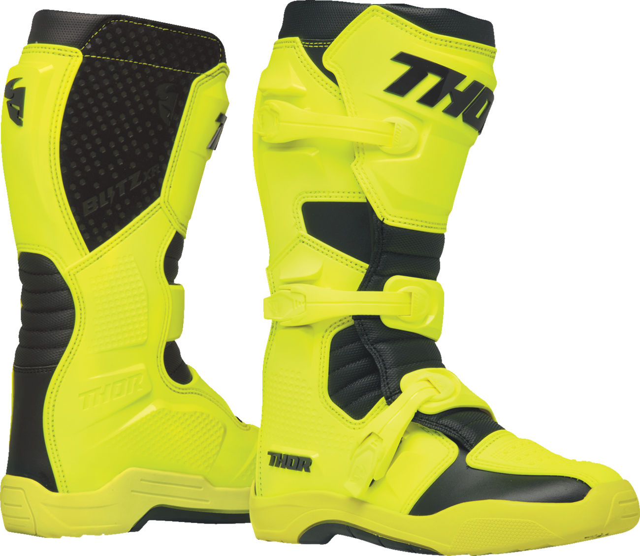 THOR Blitz XR Boots - Acid/Black, US 11, Part Number 3410 - 3122 - Kelly Motorsports