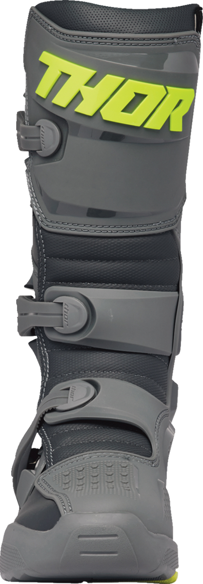 THOR Blitz XR Boots - Gray/Charcoal, US Size 7 - Part No. 3410 - 3091 - Kelly Motorsports