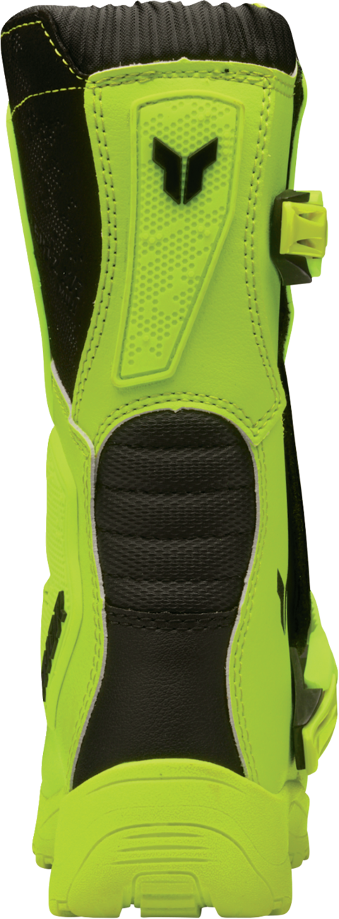 THOR Blitz XR Mini Boots - Acid US 12 - Durable Synthetic Construction with Adjustable Straps - Kelly Motorsports