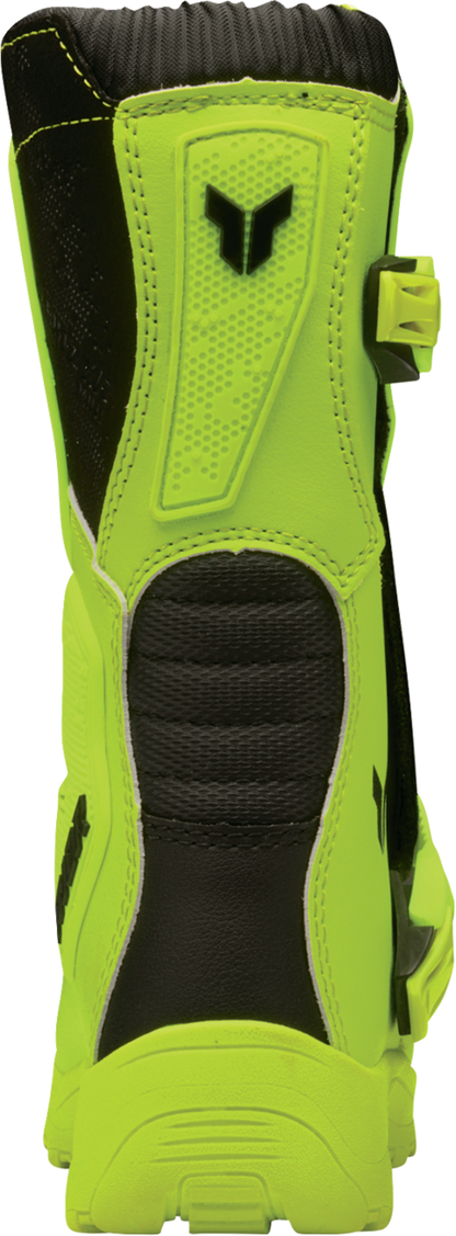 THOR Blitz XR Mini Boots - Acid US 12 - Durable Synthetic Construction with Adjustable Straps - Kelly Motorsports