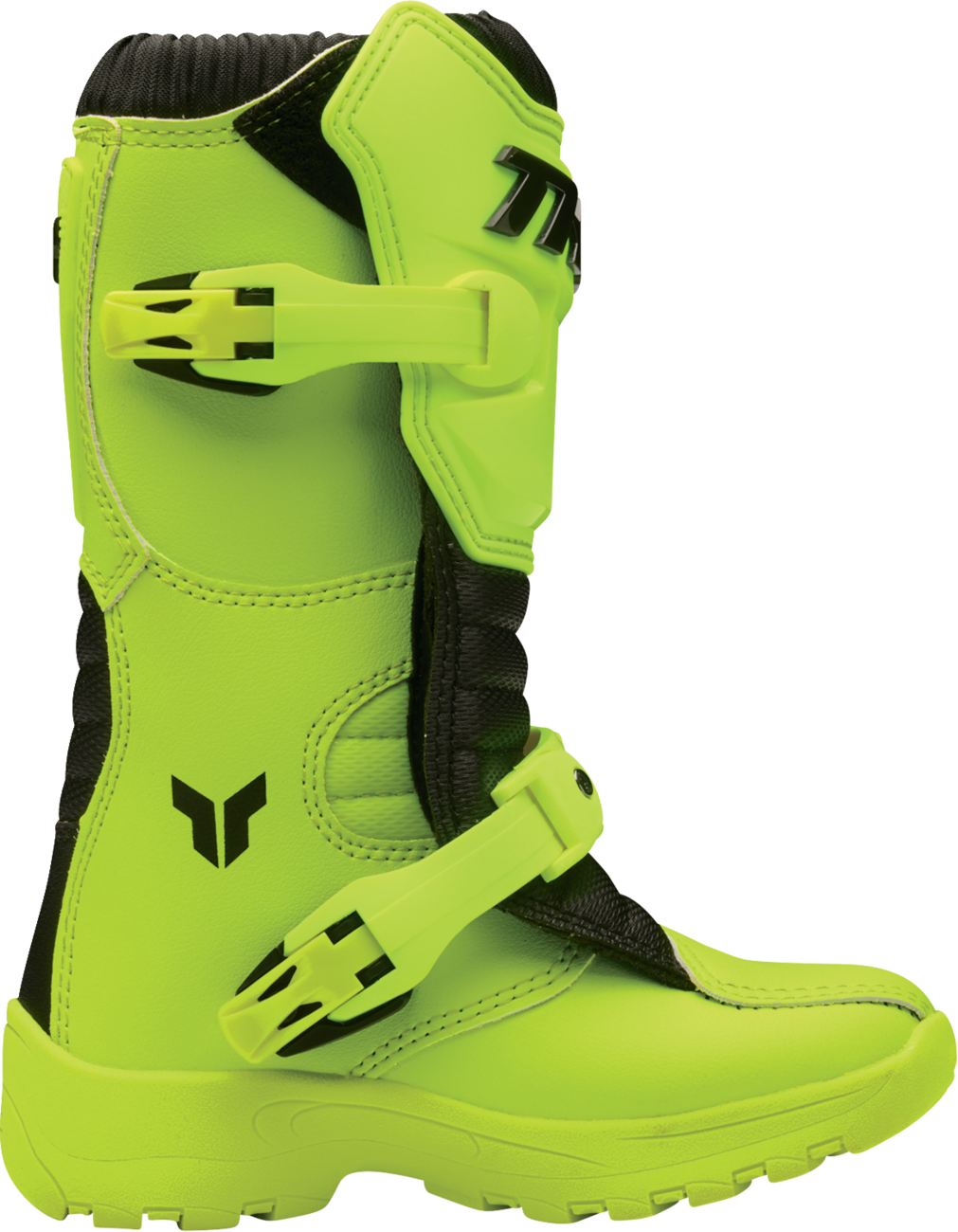 THOR Blitz XR Mini Boots - Acid US 12 - Durable Synthetic Construction with Adjustable Straps - Kelly Motorsports