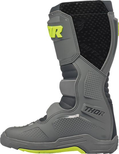 THOR Blitz XR Motorcycle Boots Gray/Charcoal US 12 – Model 3410 - 3096 - Kelly Motorsports
