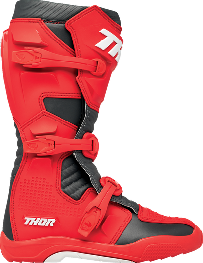 THOR Blitz XR Motorcycle Boots - Red and Charcoal, US Size 14 (Part 3410 - 3116) - Kelly Motorsports