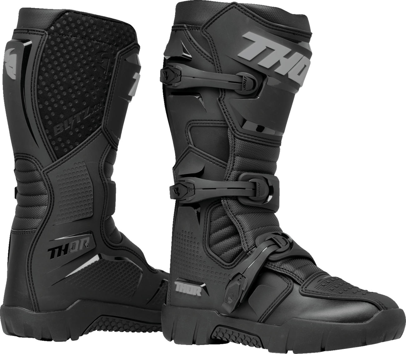 THOR Blitz XR Trail Boots - Black/Gray US 7 (Part No. 3410 - 3127) - Kelly Motorsports
